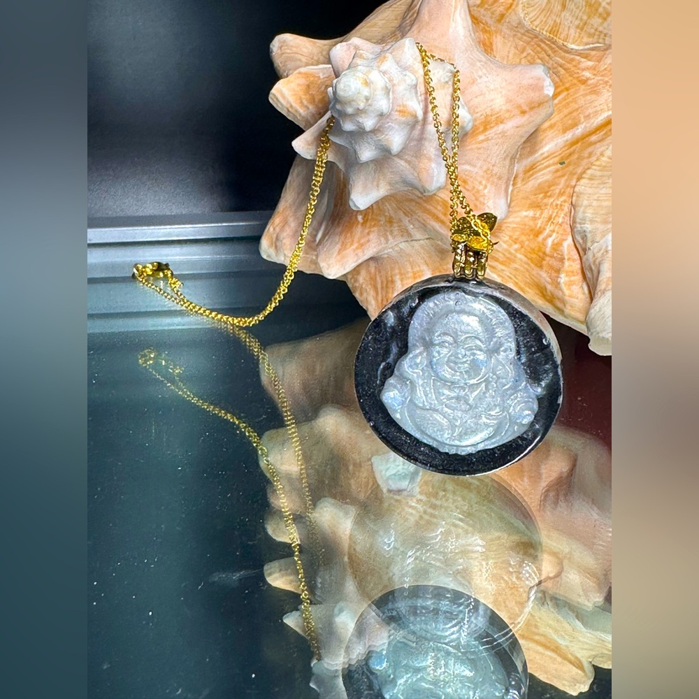 MESMERIZING PEARL BUDDHA Pendant Necklace
